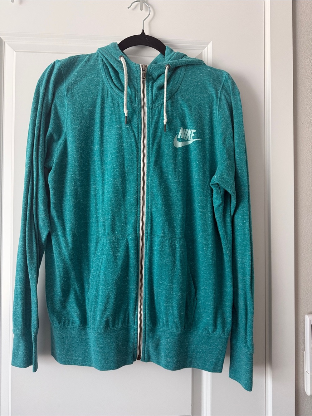 Nike Teal Zip Hoodie lightweight XL